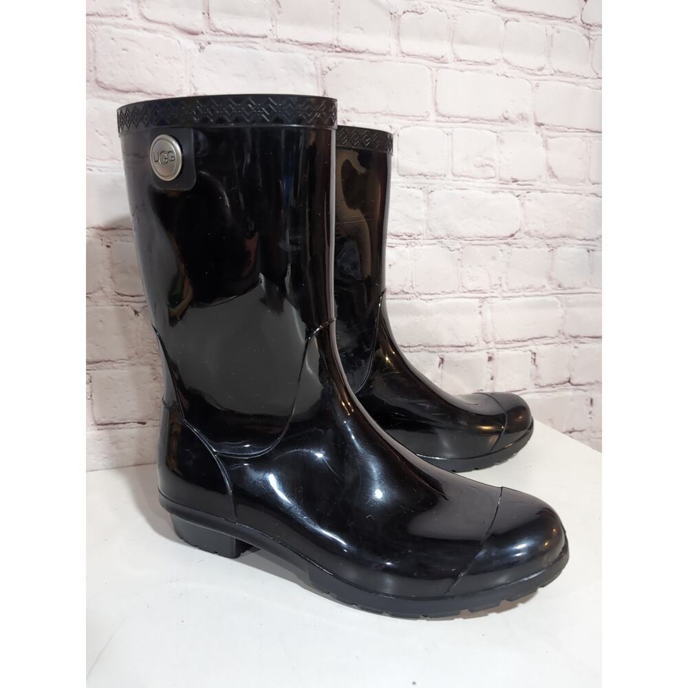 UGG Sienna Women's Sz 7 Black Rubber Rain Boots